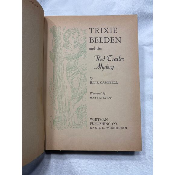 Trixie Belden and the Red Trailer Mystery 1950/1954 Whitman Vintage Book - Picture 7 of 13